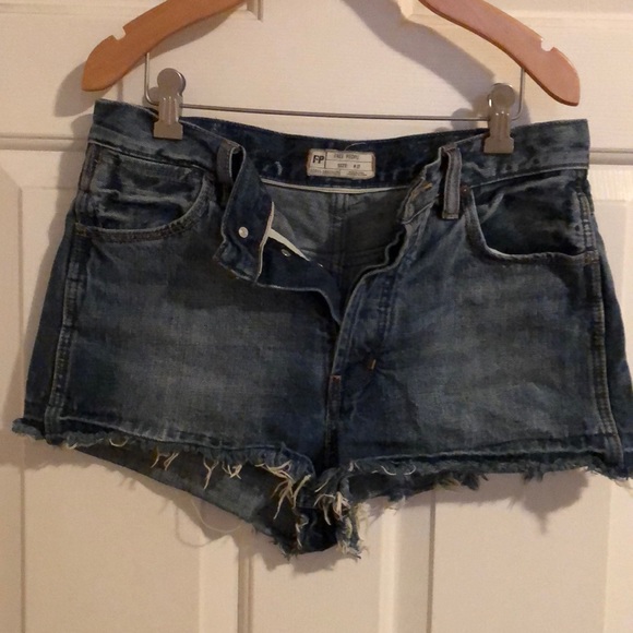 Free People Jean Shorts - Picture 1 of 3